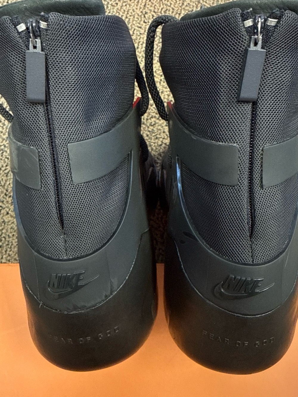 Nike Air Fear of God 1 Triple Black Sneakers - Picture 4 of 6